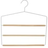 Gifi Rangement|Cintre 3 pantalons blanc et bois