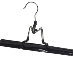 Gifi Rangement|Cintre à pince acier revêtement plastique noir x2