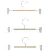 Gifi Rangement|Cintre à pinces blanc et bois x 3
