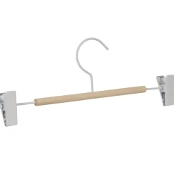 Gifi Rangement|Cintre à pinces blanc et bois x 3