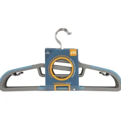 Gifi Rangement|Cintre antidérapant noir gris x10