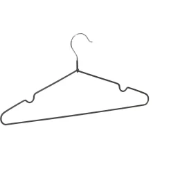 Gifi Rangement|Cintre antiglisse acier revêtement plastique noir x5