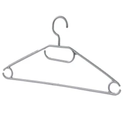 Gifi Rangement|Cintre en plastique gris aspect métal x10