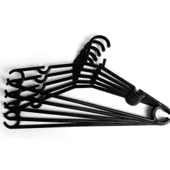 Gifi Rangement|Cintre en plastique Noir x5 - L38,5xH17cm