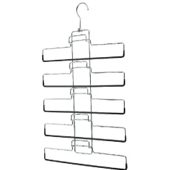 Gifi Rangement|Cintre gain de place pour pantalons en fer et pvc noir