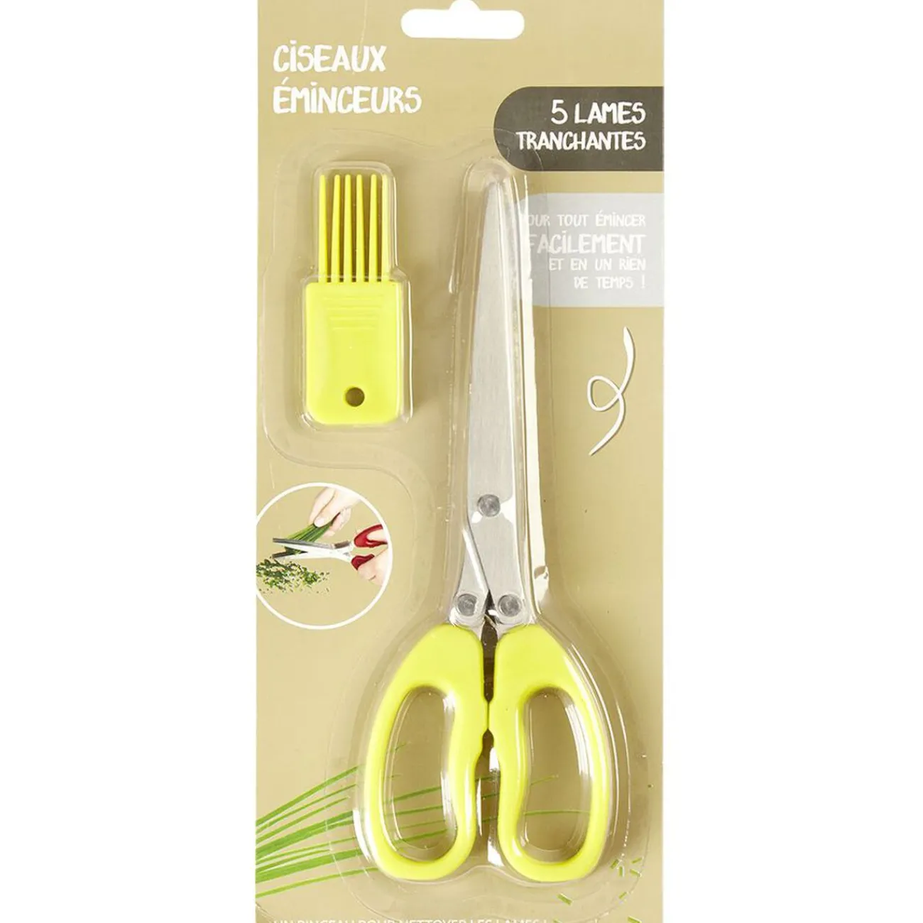 Gifi Ciseau éminceur à herbes + pinceau