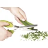 Gifi Ciseaux à herbes fraîches 5 lames tranchantes et peigne de nettoyage