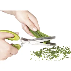 Gifi Ciseaux à herbes fraîches 5 lames tranchantes et peigne de nettoyage