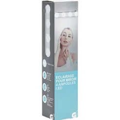 Gifi Aménagement Salle De Bain^Éclairage pour miroir 4 ampoules