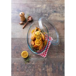 Gifi Cocotte ovale en verre transparent 4 L