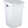 Gifi Entretien Du Linge|Coffre à linge 50 L blanc effet osier