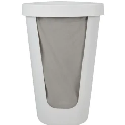 Gifi Entretien Du Linge|Coffre à linge 50 L blanc et gris