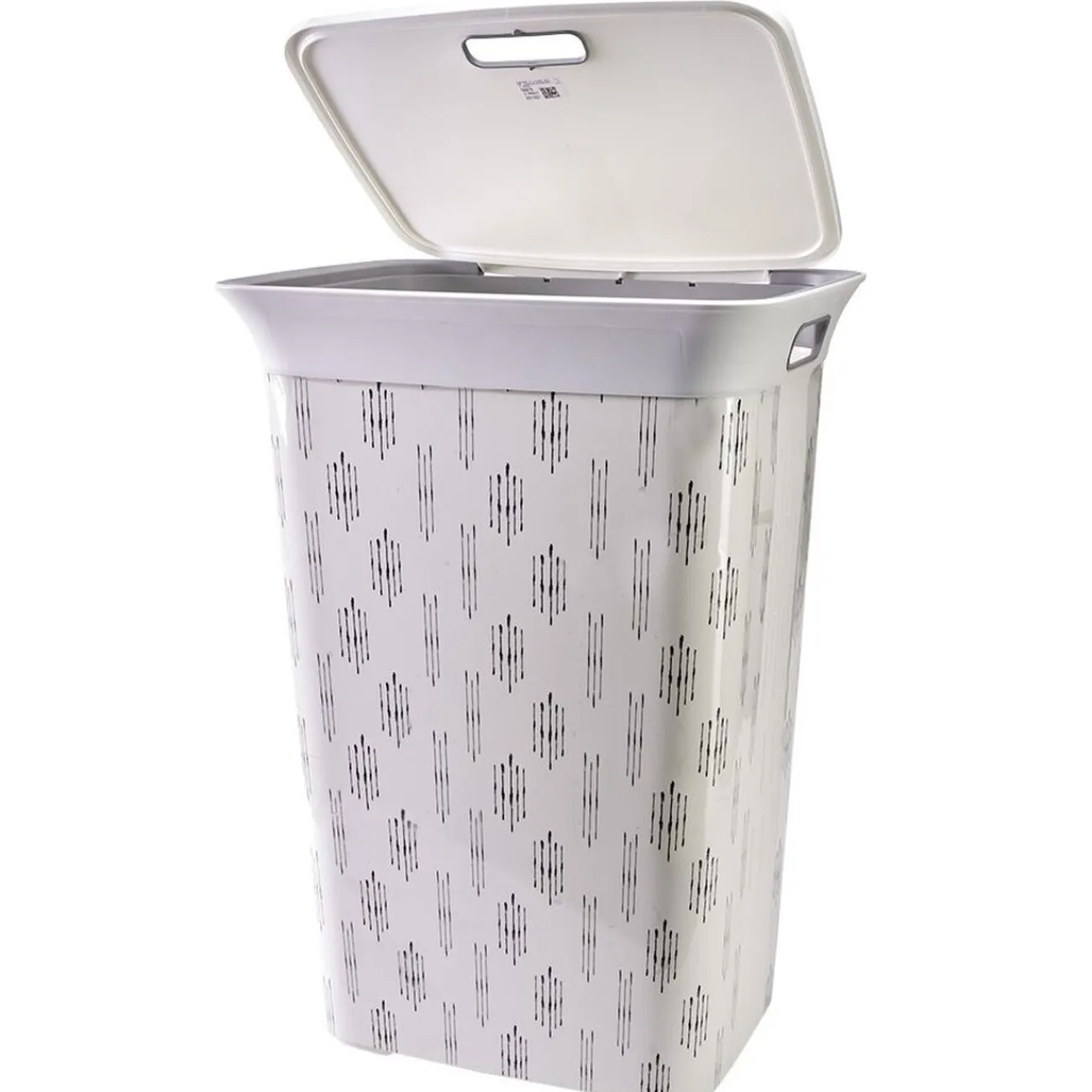 Gifi Entretien Du Linge|Coffre à linge blanc et gris 60L