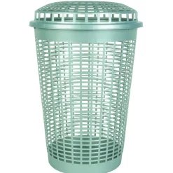 Gifi Entretien Du Linge|Coffre à linge gris argenté 60 L