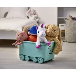 Gifi Rangement|Coffre de rangement enfant vert ou violet 58x39xH32cm