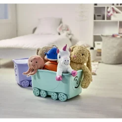 Gifi Rangement|Coffre de rangement enfant vert ou violet 58x39xH32cm