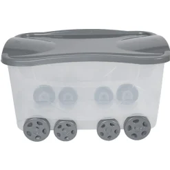 Gifi Rangement|Coffre de rangement gris enfant 47,5 L