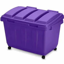 Gifi Rangement|Coffre de rangement sur roulettes violet 160 L