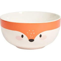 Gifi Coffret bol et mug en porcelaine renard orange