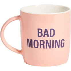 Gifi Coffret bol et mug en porcelaine Happy/Bad Morning - 2 modèles