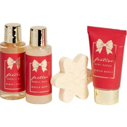 Gifi Bien-Être^Coffret cadeau cage de bain 4 produits senteur baies d'hiver