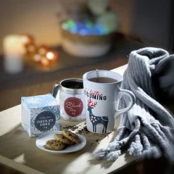 Gifi Coffret mug 400 ml avec boisson et biscuits Noël scandinave