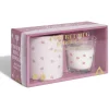 Gifi Coffret mug 33cl et bougie motif coeur blanc et rose