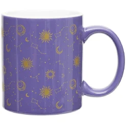 Gifi Coffret mug 330ml et tote bag signe du zodiaque blanc et violet