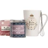 Gifi Coffret Mug XXL avec boisson et gourmandises Noël pailleté