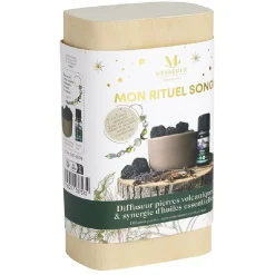 Gifi Bien-Être^Coffret rituel songe Mességué diffuseur pierre volcanique et synergie huile essentielle