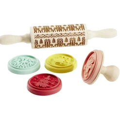 Gifi Coffret rouleau à pâtisserie à motif Noël