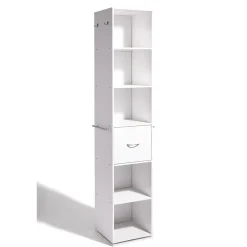 Gifi Rangement|Colonne de salle de bain rotative blanche Nathan