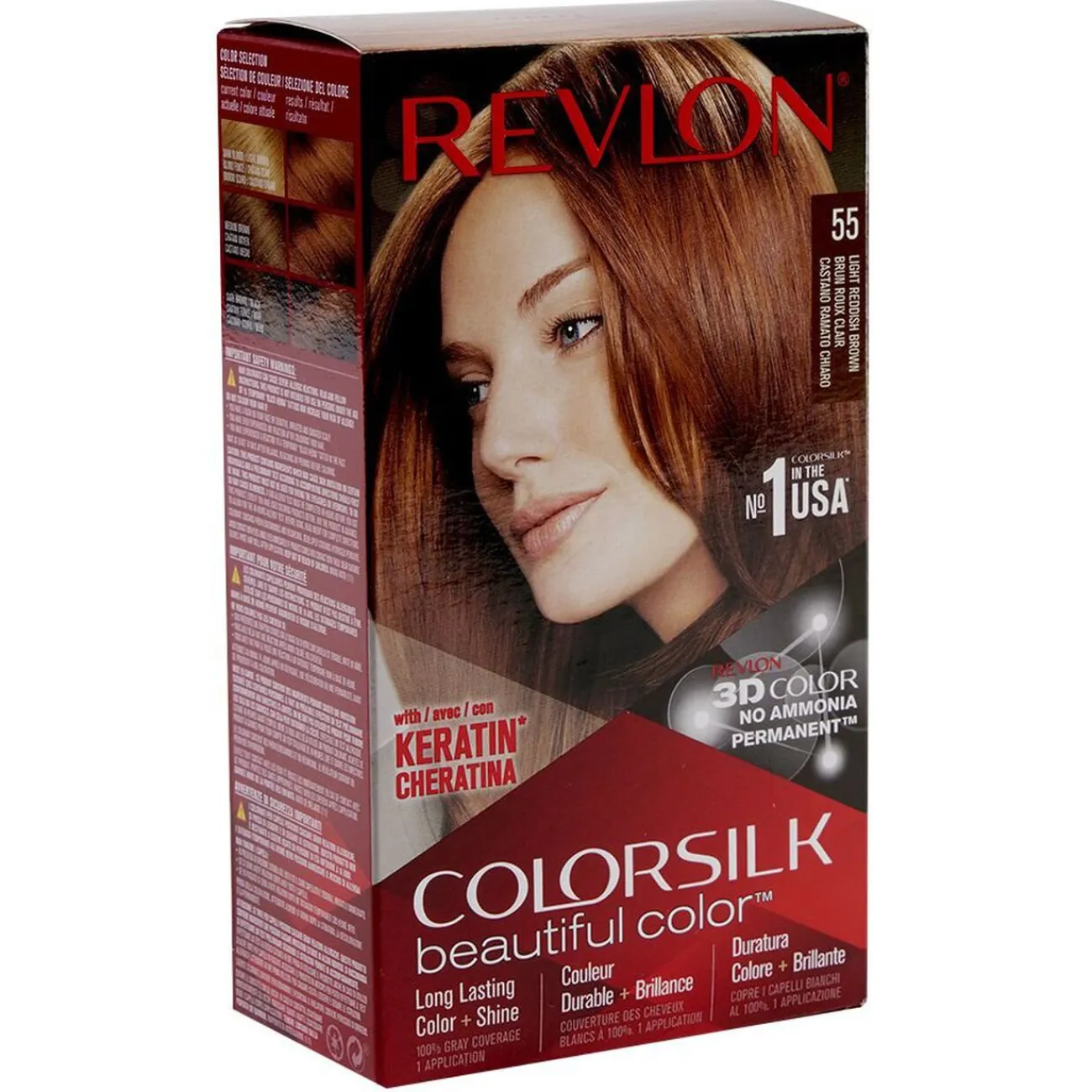 Gifi Beauté^Coloration cheveux Brun roux Keratine 55 Revlon