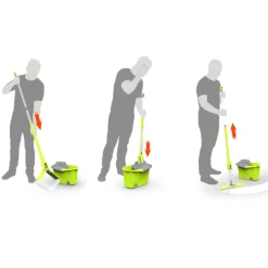 Gifi Nettoyage Et Entretien|Combiné Wash Easy Paul Masquin vert balai plat