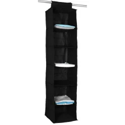 Gifi Rangement|Compartiment pour vêtements à suspendre noir x6
