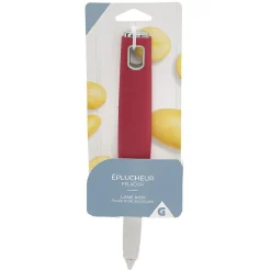 Gifi Économe inox manche plastique rouge