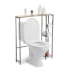 Gifi Equipement Wc^Contour WC 3 niveaux bois et métal noir