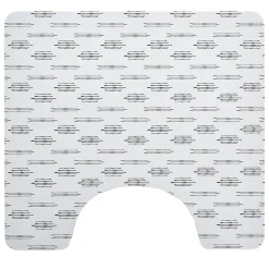 Gifi Aménagement Salle De Bain^Contour WC PVC motif terrazzo noir et blanc 49,5x15cm
