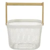 Gifi Corbeille à fruits avec anse métal blanc naturel