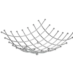 Gifi Corbeille à fruits carrée design quadrillage