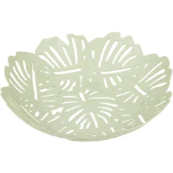 Gifi Corbeille à fruits design feuilles vert rose ou beige