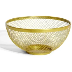 Gifi Corbeille à fruits en métal maillage doré Ø26xH13cm