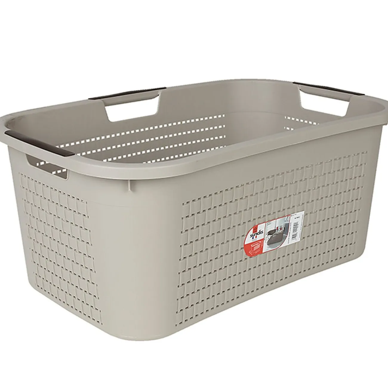 Gifi Entretien Du Linge|Corbeille à linge avec poignées design rotin taupe 40 L