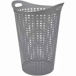 Gifi Entretien Du Linge|Corbeille à linge cylindrique effet tressé 60 L