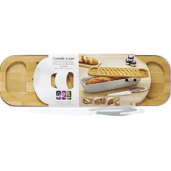 Gifi Corbeille à pain avec planche et couteau polypropylène