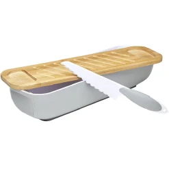Gifi Corbeille à pain avec planche et couteau polypropylène