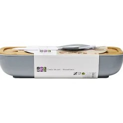 Gifi Corbeille à pain avec planche et couteau polypropylène