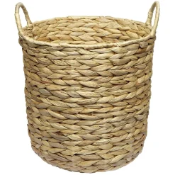 Gifi Rangement|Corbeille avec anses en jacinthe tressée H30 cm
