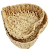 Gifi Rangement|Corbeille forme coeur jacinthe d'eau tressée x2