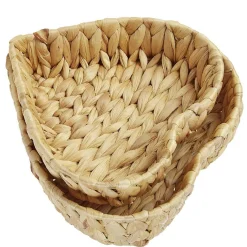 Gifi Rangement|Corbeille forme coeur jacinthe d'eau tressée x2